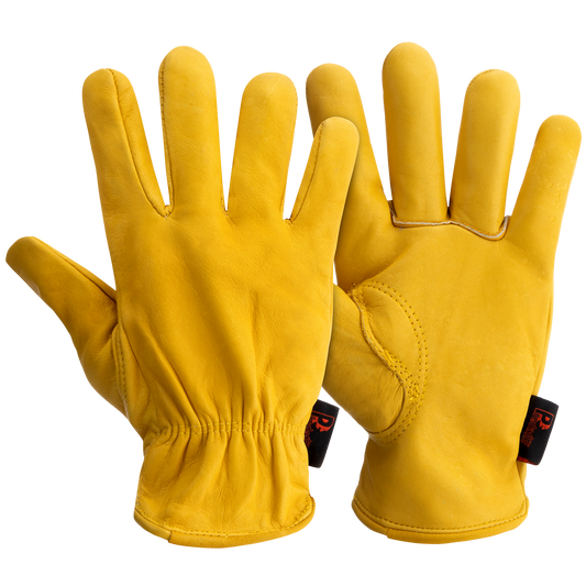 Gold Leather Driver's Gloves